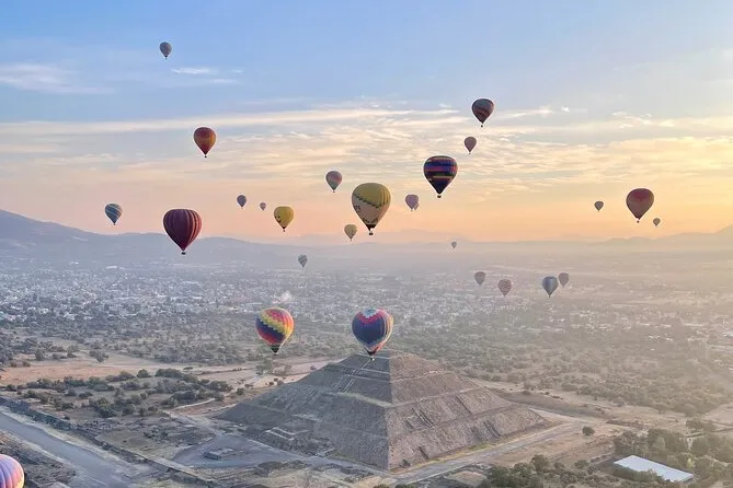 Mexico City hot air balloon over the Teotihuacan valley — the top-rated premium balloon experience
